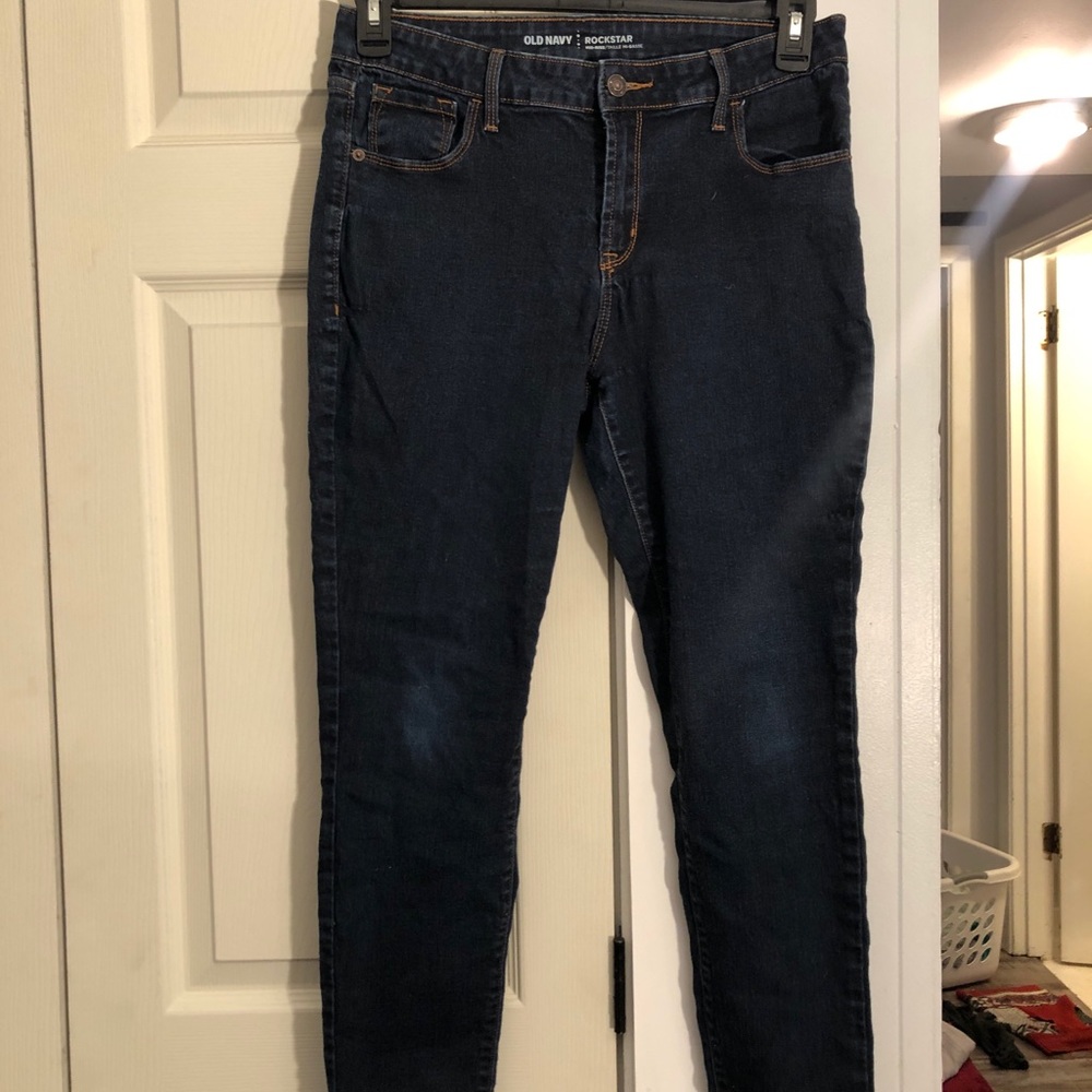 Old navy blue jeans